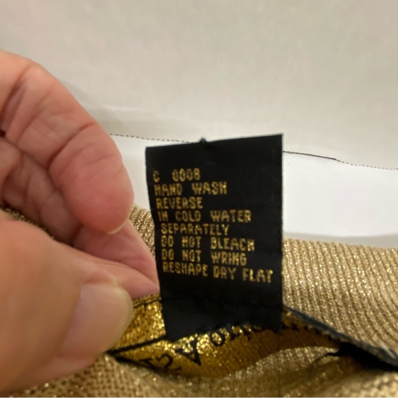 Vintage Lisa Originals Sparkling Zip Front Cardigan 80s-90's Side Pockets Large - Picture 4 of 13